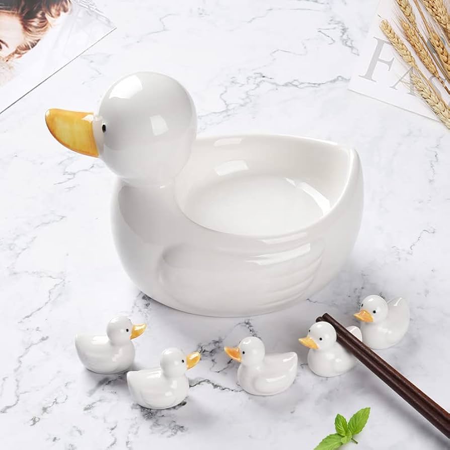 Amazon｜食器骨皿醤油料理面白いアヒルの形ソース皿の調味料の台所家の