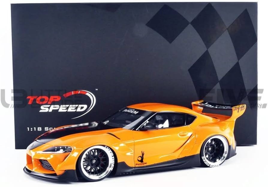Amazon | TOP SPEED 1/18 パンデム GR スープラ V1.0 オレンジ 完成品