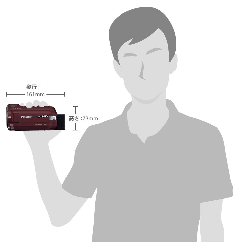 Amazon.co.jp: パナソニック HDビデオカメラ W870M ワイプ撮り 50倍