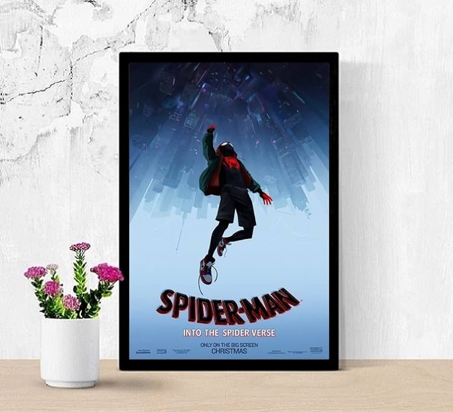 Amazon.co.jp: 【フレーム付-黒-】 映画ポスター スパイダーマン