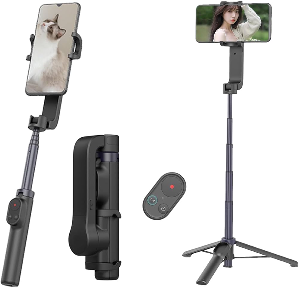 Amazon | 【一体多役・コスパ最高】ジンバル 360°回転 自撮り棒 セルカ