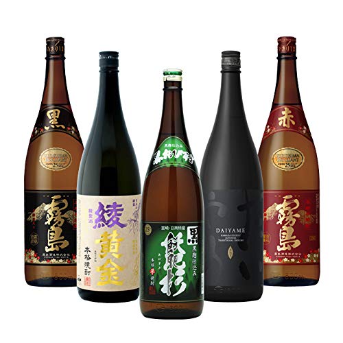 Amazon.co.jp: 芋焼酎 一升瓶 5本 飲み比べセット 焼酎 1800ml 黒霧島