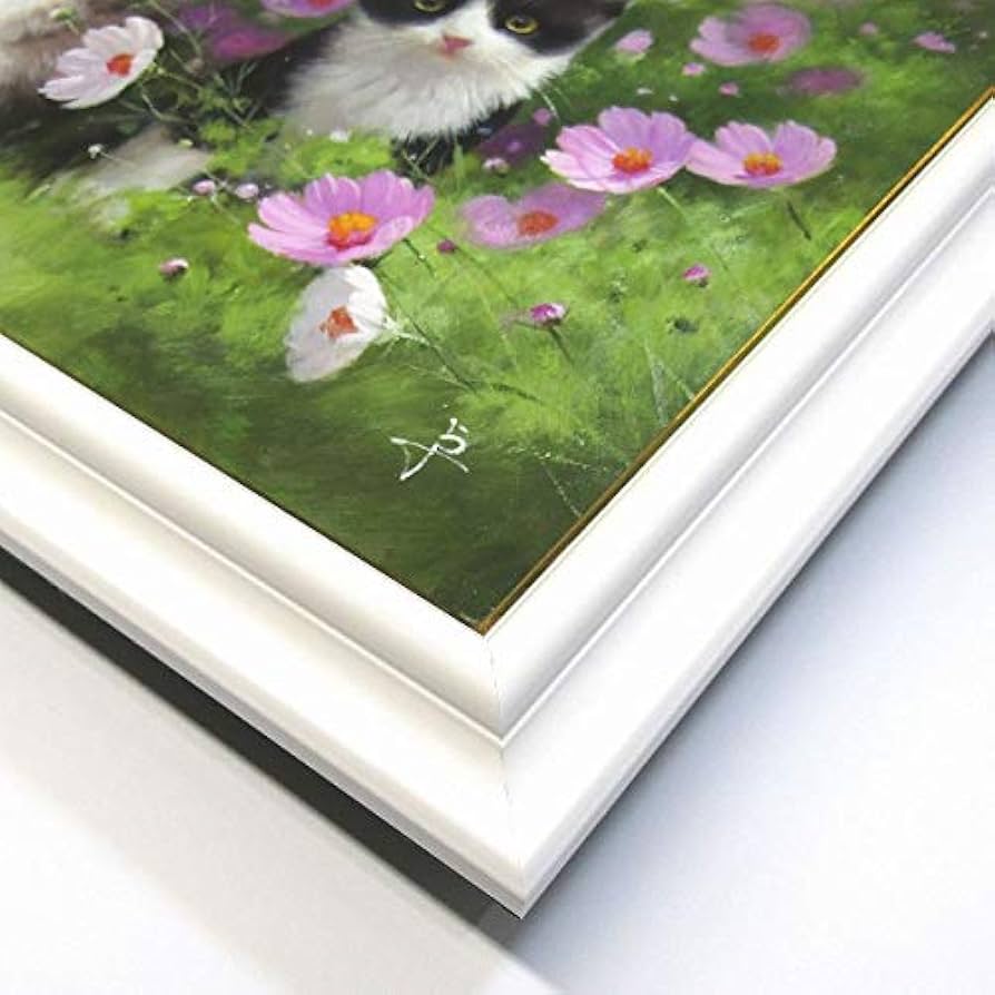 □長岡卓□子猫 おひるね F6号 油彩 油絵 日本画 アート □長岡卓