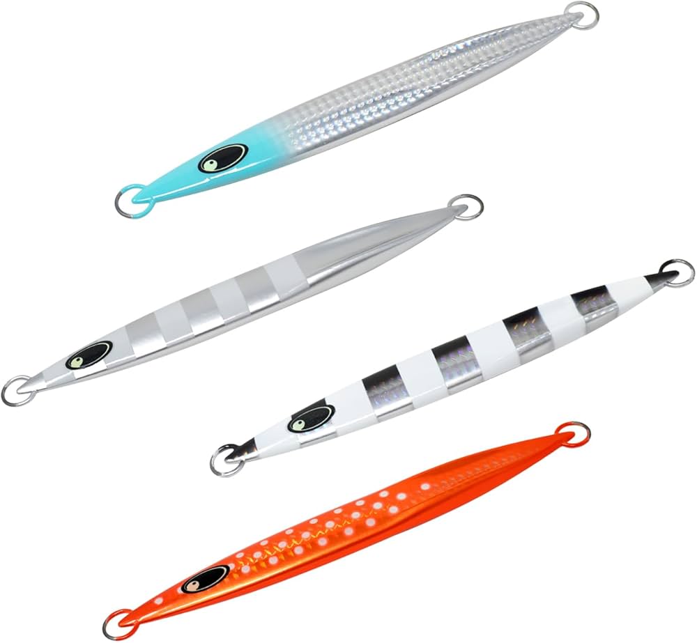 Amazon.co.jp: ロングフォールジグ タイプA 4個セット メタルジグ 100g