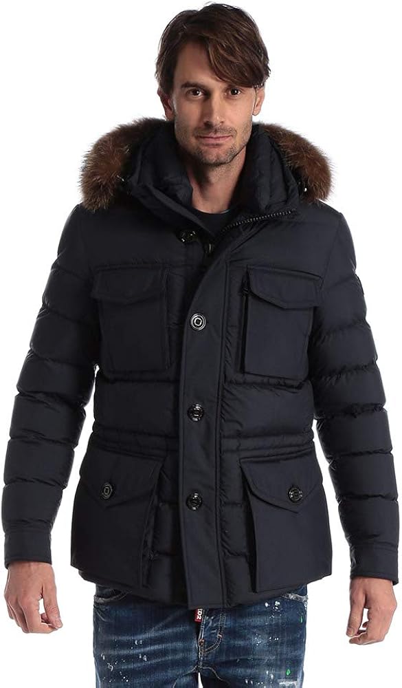 Amazon | (モンクレール) MONCLER リアルファー フーディー ボタン