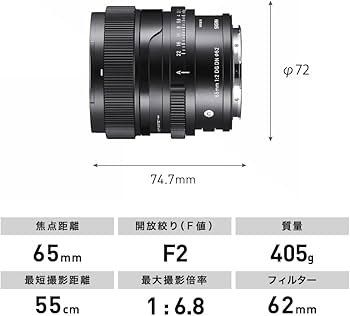 Amazon.co.jp: シグマ(Sigma) レンズ 65mm F2 DG DN Leica ライカ L