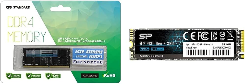 Amazon | 【セット買い】CFD販売 ノートPC用メモリ DDR4-3200 (PC4