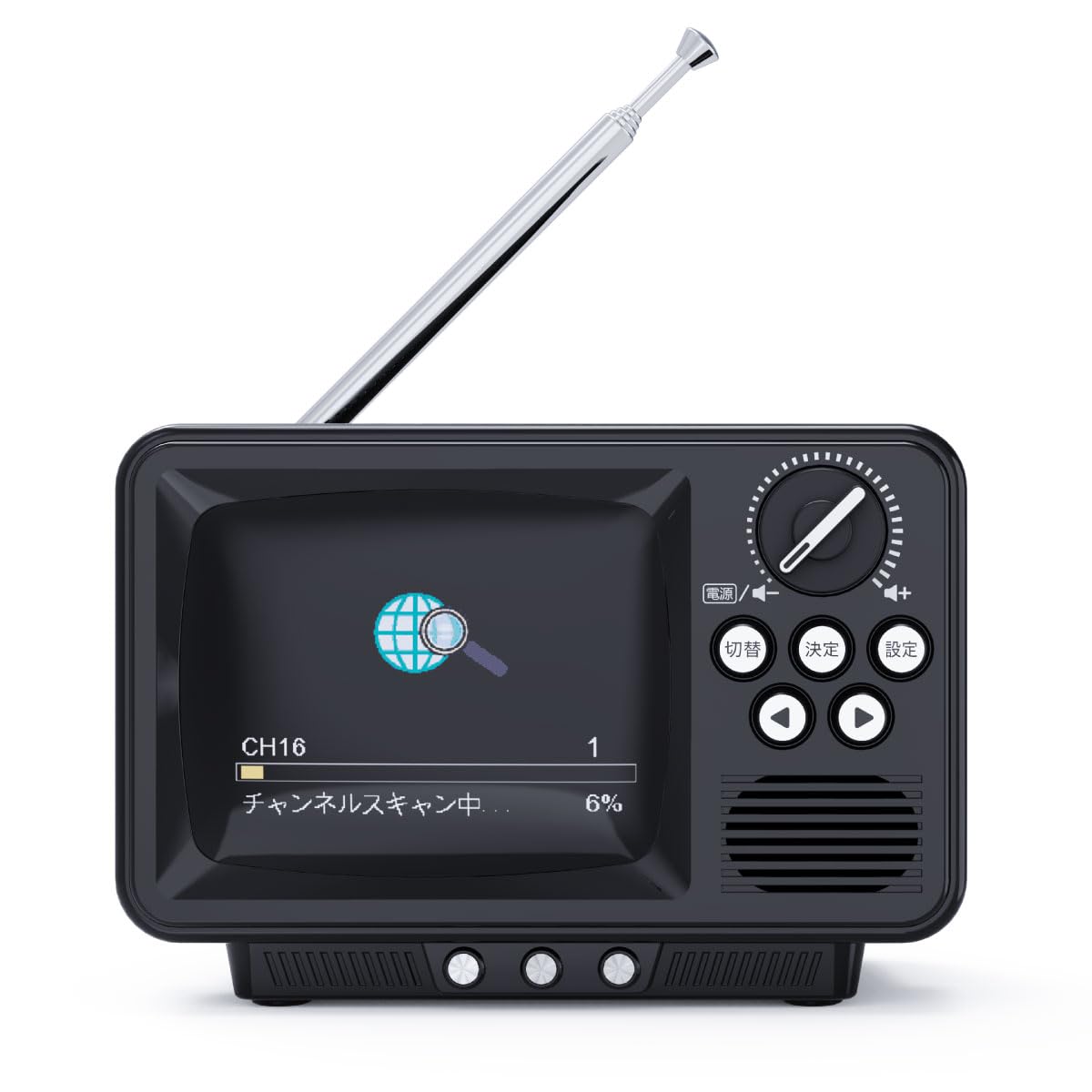 Amazon | WINTECH ワンセグテレビ ラジオ ポータブル 2.8インチ レトロ