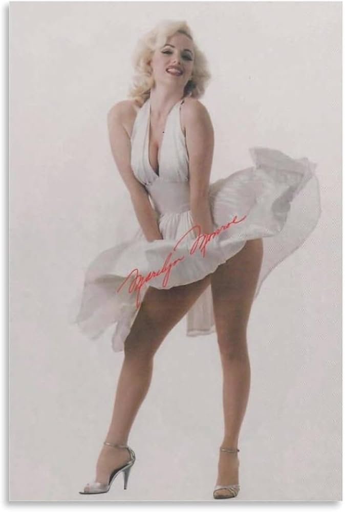 Amazon.co.jp: マリリンモンロースカートを吹き飛ばすポスター 絵画