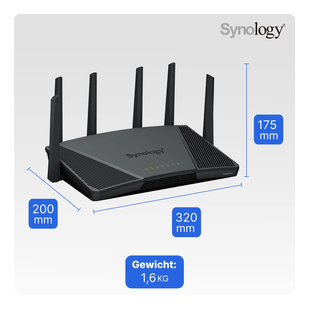 Synology RT6600AX Tri-band Wi-Fi 6 Router,Black : Amazon.co.uk