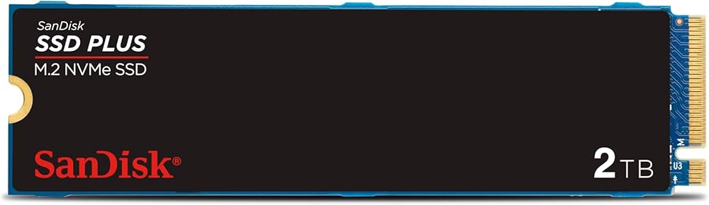 Amazon | SanDisk SSD Plus 2TB、M.2 2280 PCIe Gen3 NVMe SSD、最大