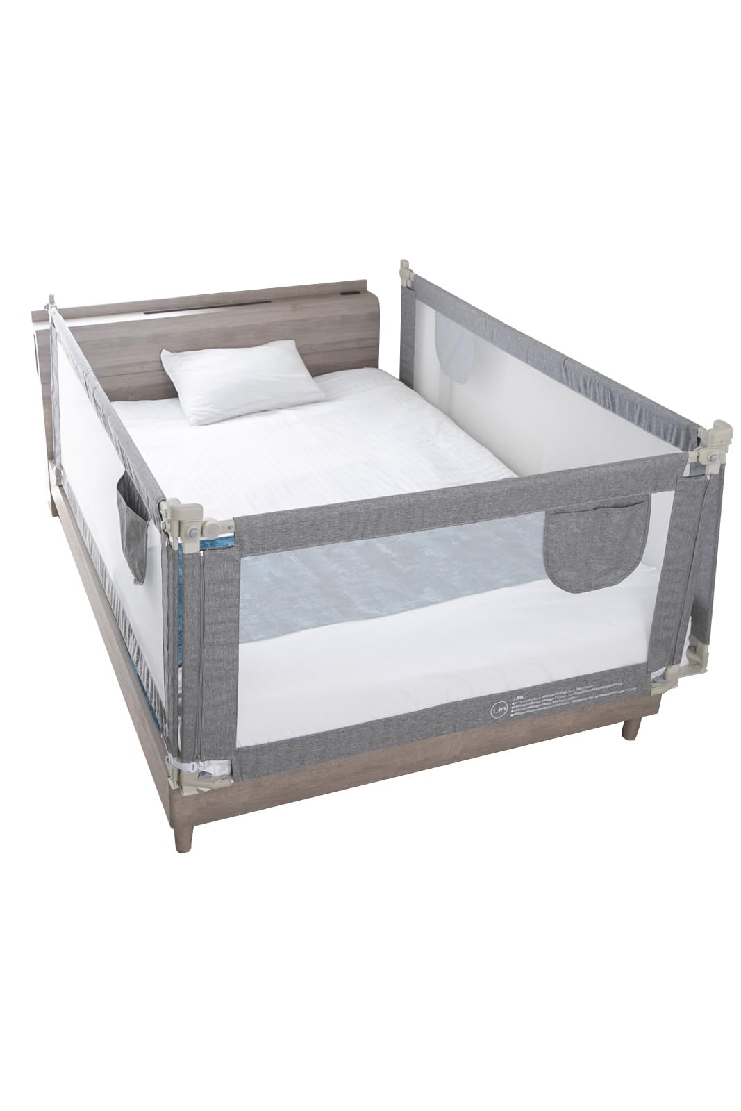 Amazon.co.jp: ホビナビ ベッドガード 180cm ベッドフェンス ポケット