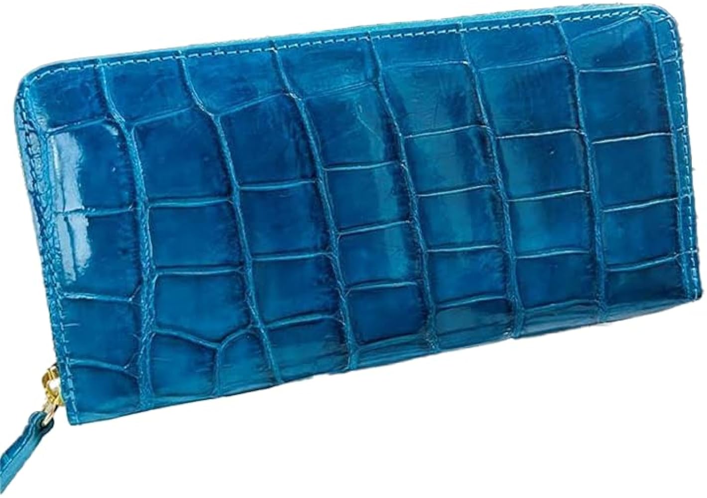 Amazon | クロコダイル長財布 クロコ財布 シャイニング加工 ワニ革