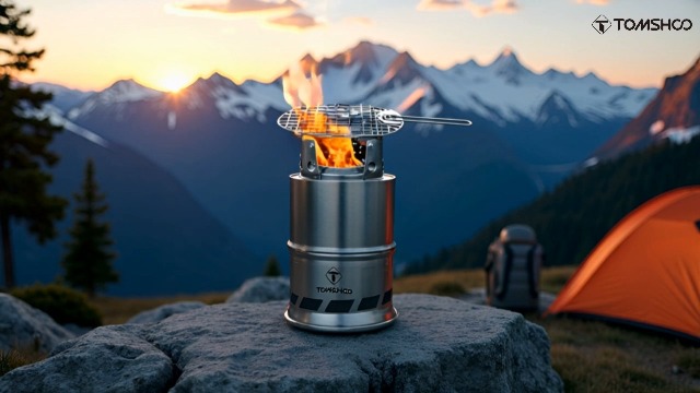 Amazon.com: TOMSHOO Camping Stove, Portable Folding Windproof Wood