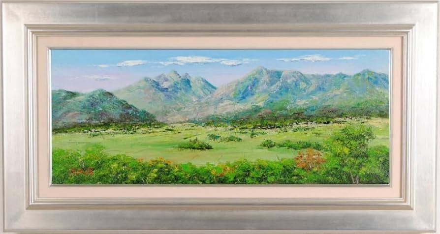 Amazon.co.jp: 西村拡人 阿蘇五岳・7 阿蘇 絵画 風景画 熊本 油絵 一点