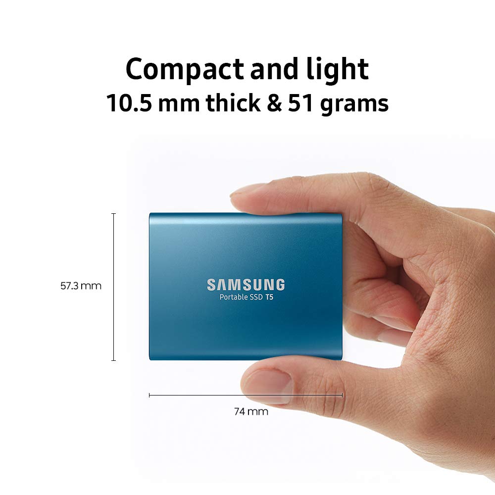 Amazon.com: SAMSUNG T5 Portable SSD 1TB - Up to 540MB/s - USB 3.1