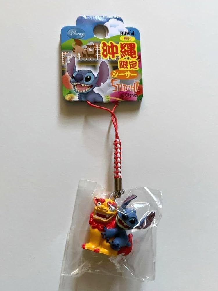 Amazon.co.jp: ご当地 スティッチ ストラップ 根付 沖縄限定シーサー