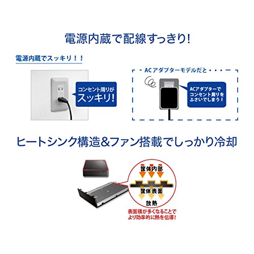 Amazon | I-O DATA 外付けHDD ハードディスク 2TB WD Red採用 電源内蔵