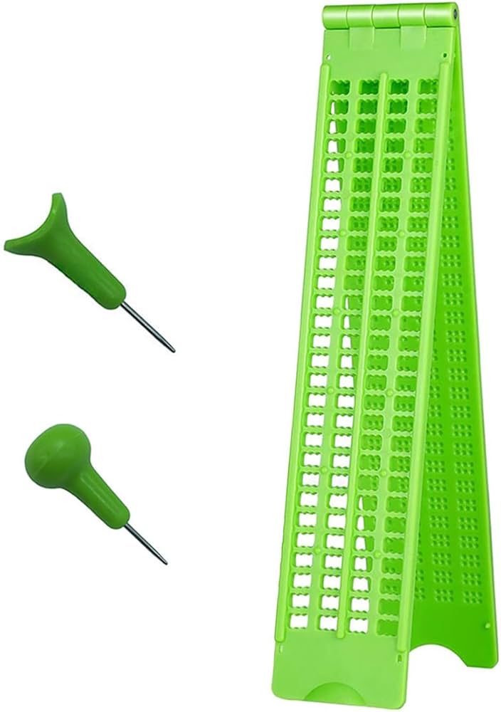 Amazon | Jinmoioy 小型携帯点字器 点字器具 練習 4行×28マス 点字