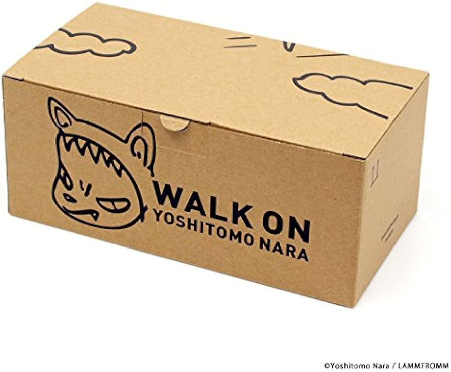 Amazon.co.jp: 奈良美智 パタパタクロック [WALK ON(ベージュ