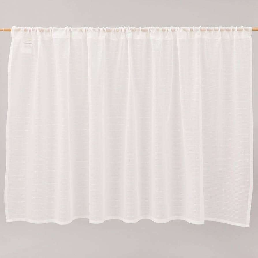 Amazon｜ニトリ カフェカーテン CC-027 150X75cm ホワイト NITORI