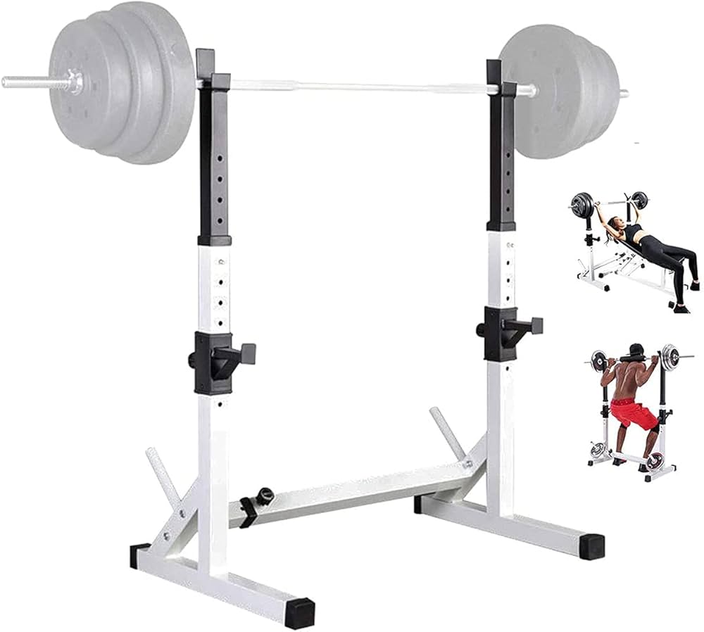 Amazon | スクワットサポートラック、調節可能なダンベルダンベルドア