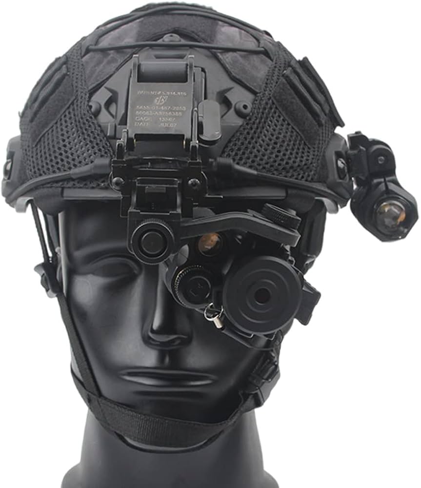 Amazon.co.jp: FAST単眼暗視装置戦術ヘルメットセット屋外双眼鏡夜間