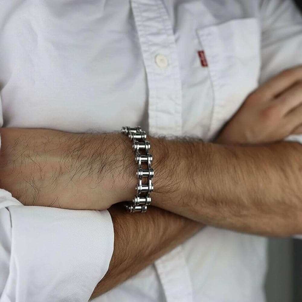 Amazon | COOLSTEELANDBEYOND クラシックメンズバイクチェーン