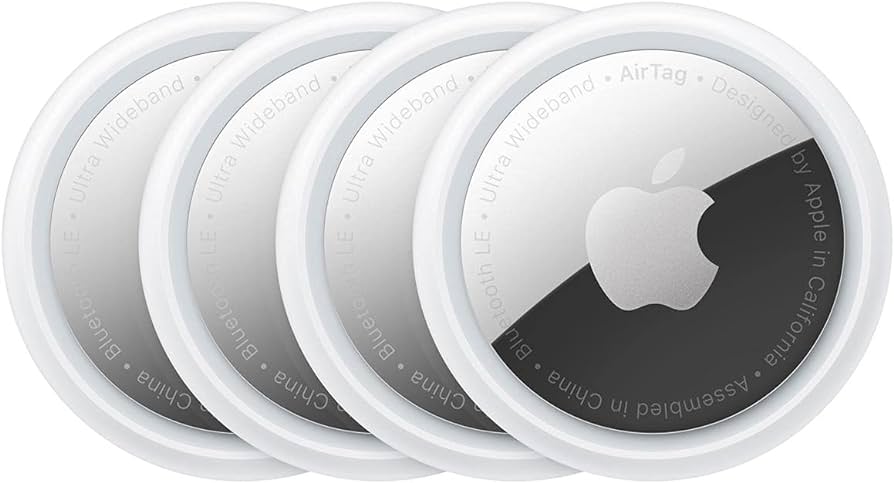 Amazon.com: Apple AirTag Tracking Device, 4-Pack with 1-Year Apple