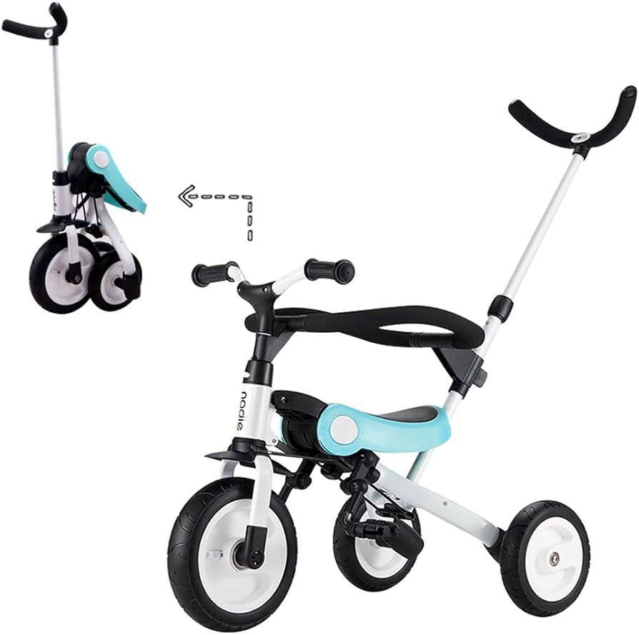 Amazon.co.jp: 3IN1三輪車 折りたたみ 手押し棒付き 転落防止ガード