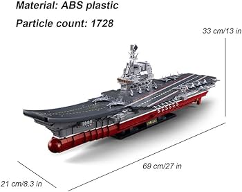 Amazon.co.jp: WANZPITS 1728ピース 航空母艦組み立てブロックセット