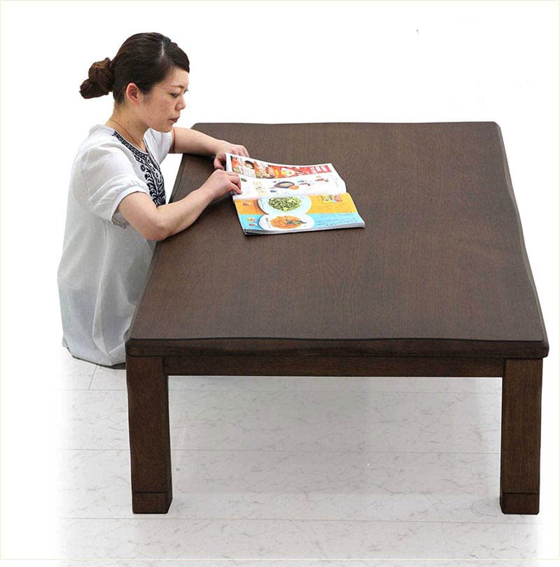 Amazon｜ブラウン リビングこたつ テーブル 大きめ 幅150cm 150x90
