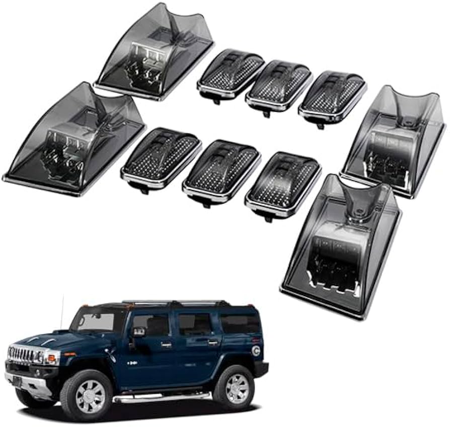 Amazon | ハマーH2 クリスタルLEDルーフマーカー(スモーク)/10PC