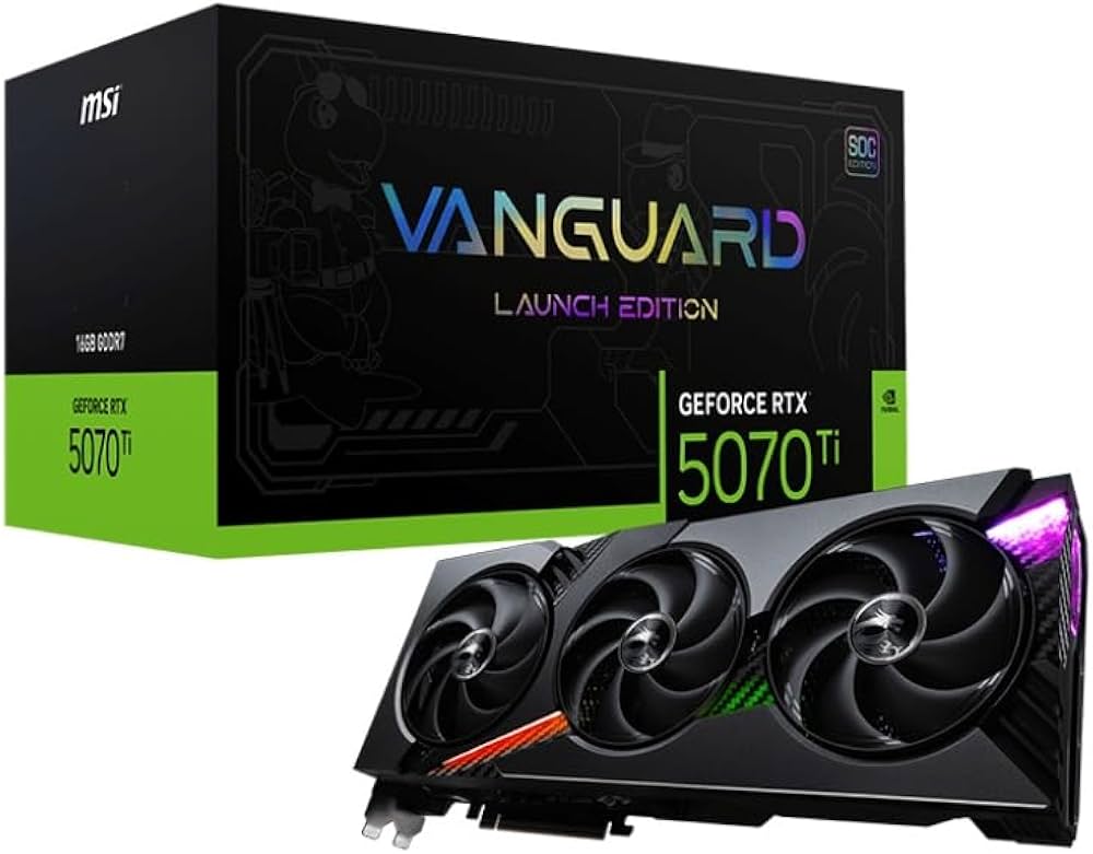 Amazon | MSI GeForce RTX 5070 Ti 16G VANGUARD SOC LAUNCH EDITION