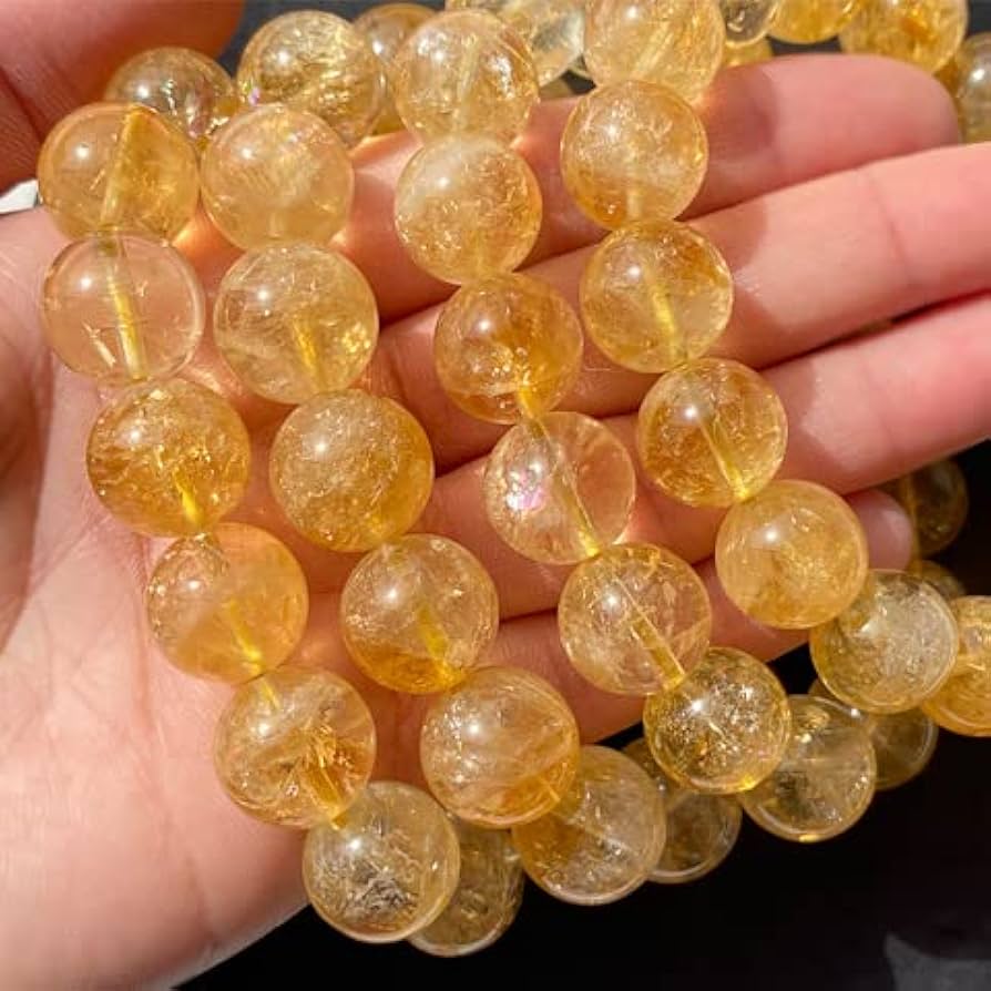 Amazon.co.jp: シトリン ブレスレット 天然石 パワーストーン 黄水晶