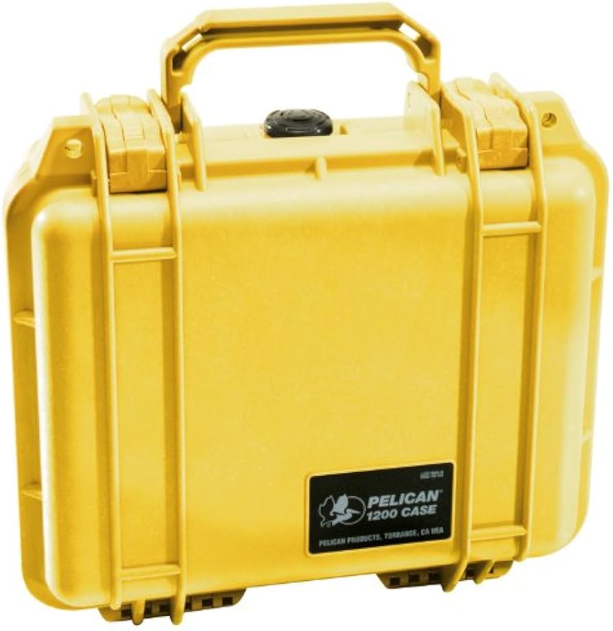 Amazon.com : Pelican 1200 Case with Foam (Yellow) : Electronics