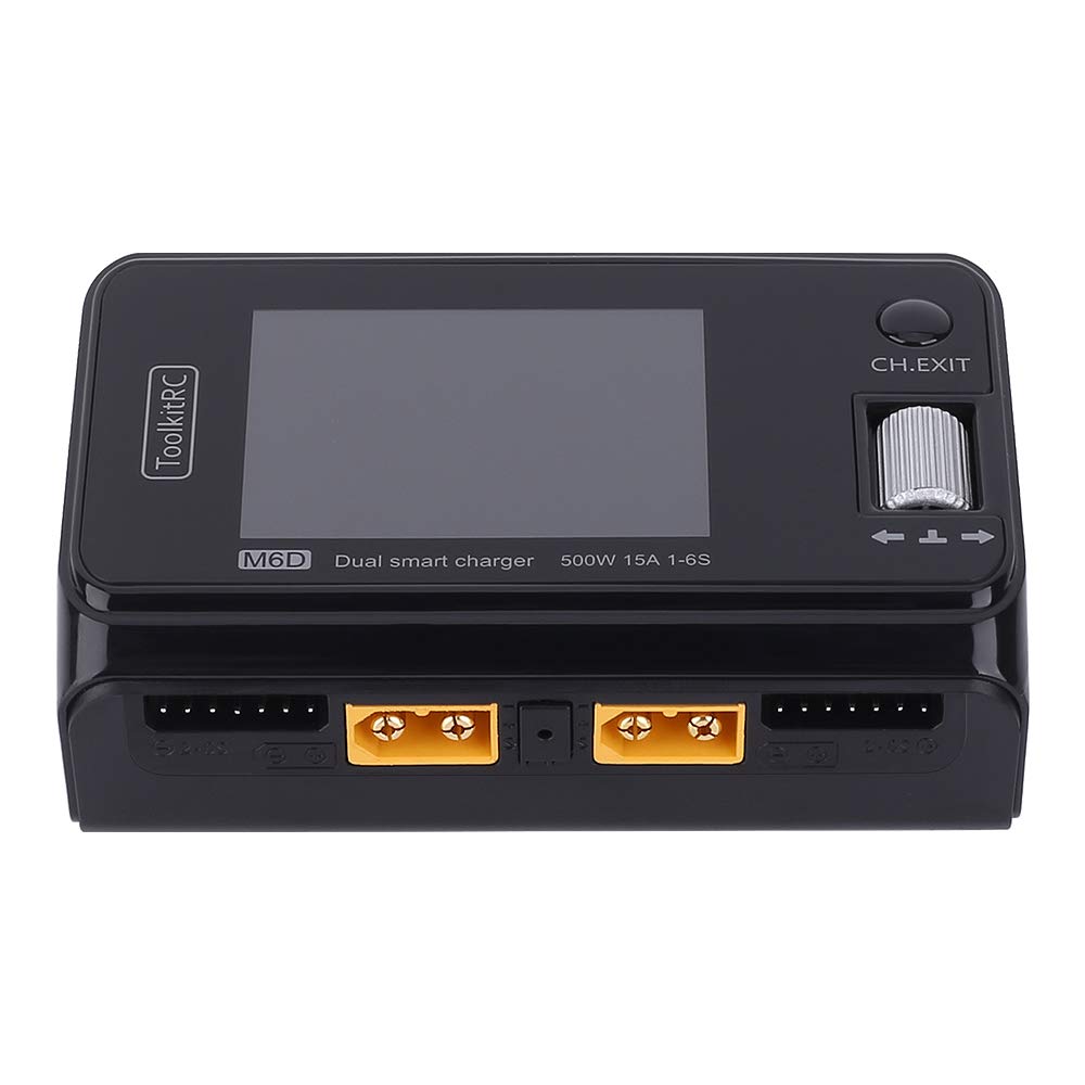 Amazon | ToolkitRC M6D 500W 15A DCデュアルチャンネルMINIスマート充