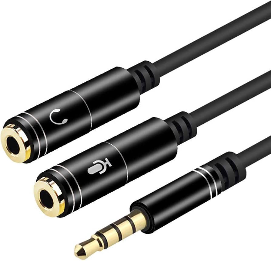 Amazon | 3.5mm オーディオ変換ケーブル Y分岐ジャックコネクタ