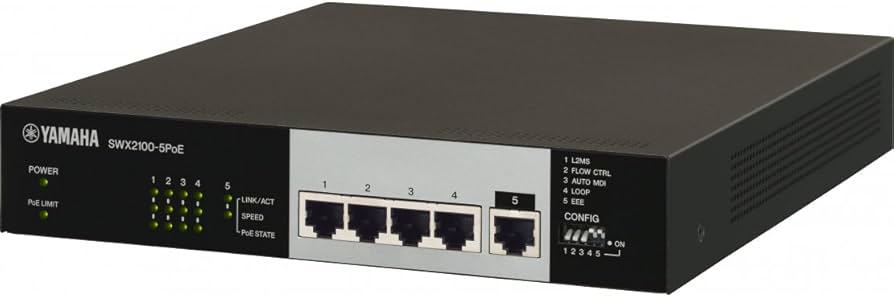 Amazon.co.jp: Yamaha SWX2100-5PoE Simple L2 Switch, 5 Ports