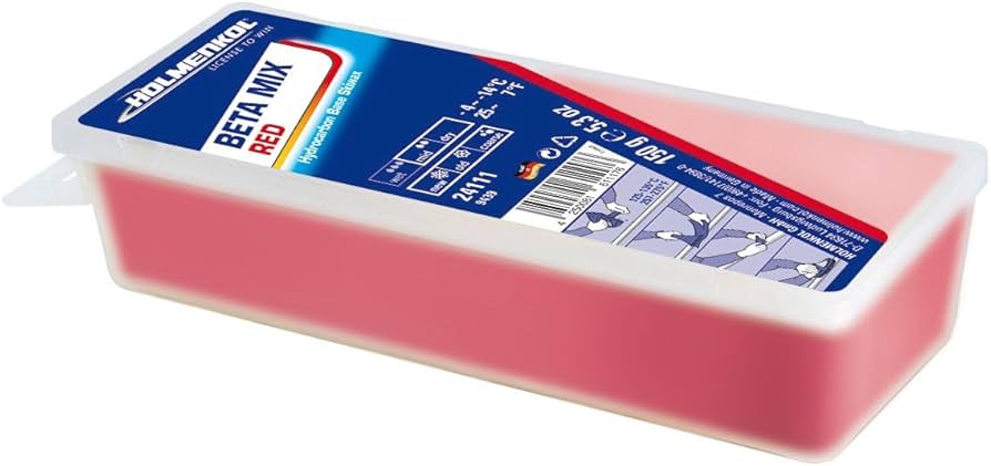 Holmenkol Beta Mix Ski Wax - Red 150g Hydrocarbon Base Skiwax
