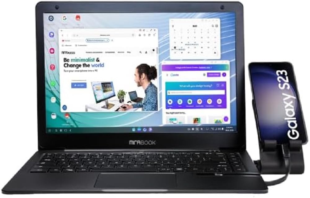 Amazon.co.jp: パソコン HTL MiraBooK アンドロイドに繋ぐだけ 13.3