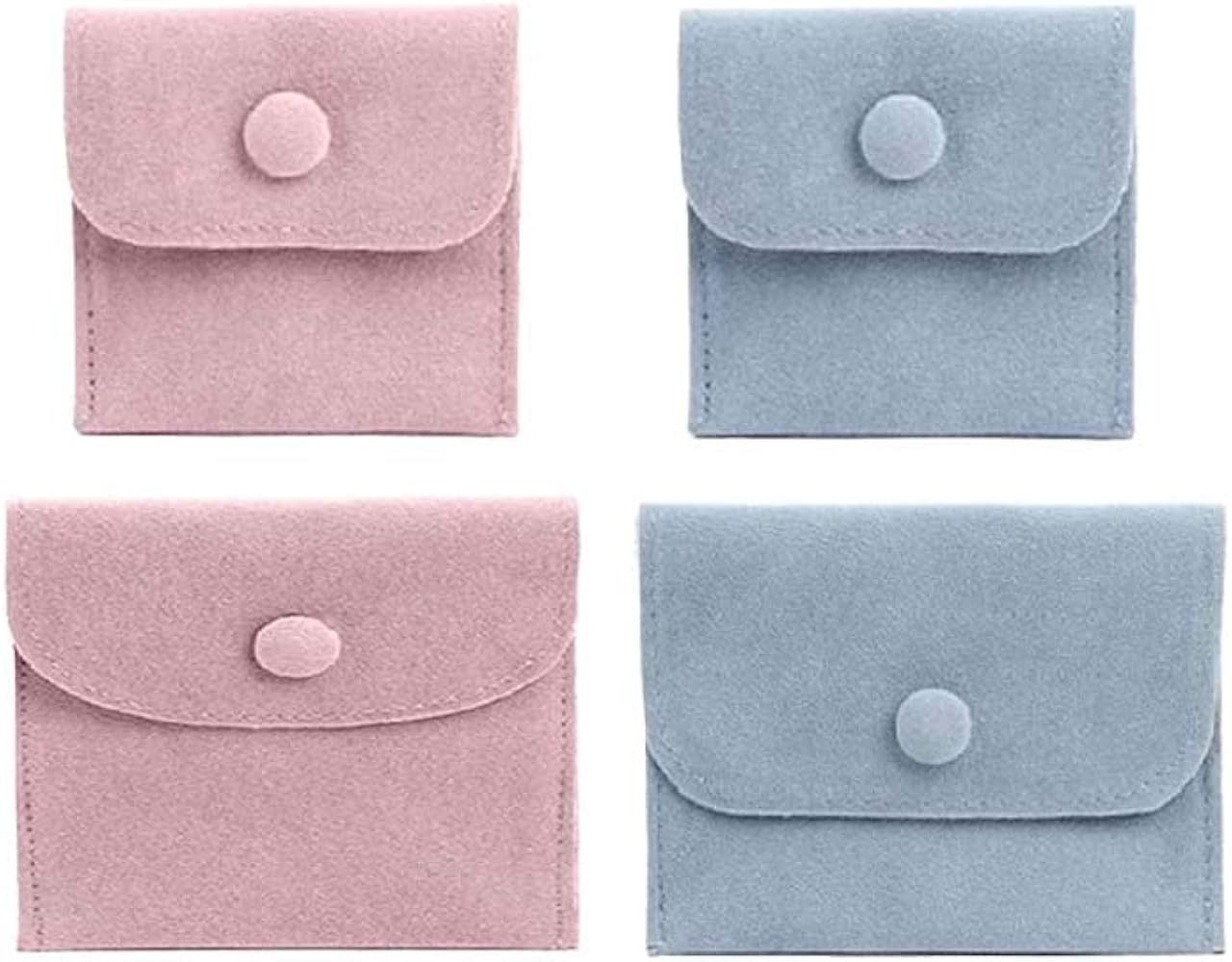 巾着風の可愛い アクセサリーケース.スエード素材 巾着風の可愛い