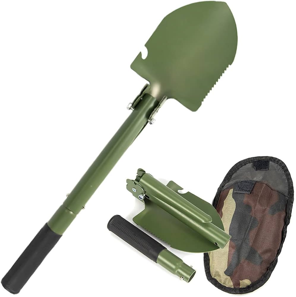 Amazon | 折りたたみ シャベル スコップ 収納袋付き くわ つるはし
