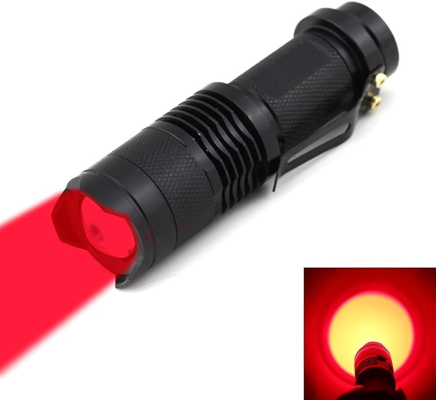 Amazon.co.jp: WindFire 赤ライト 赤色懐中電灯 Q5 LED ハンディライト