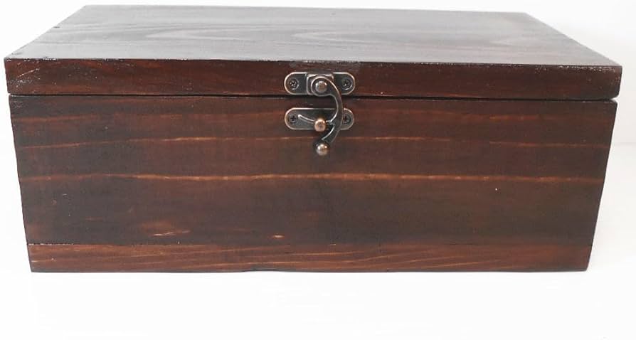 Amazon.co.jp: 自作手造り千両箱アンティック風宝箱銭函木箱貯金箱