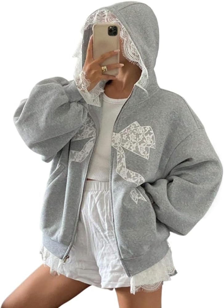 Amazon.com: SIAIBIN Women Graphic Hoodies Y2k Hoodies Cute Zip Up