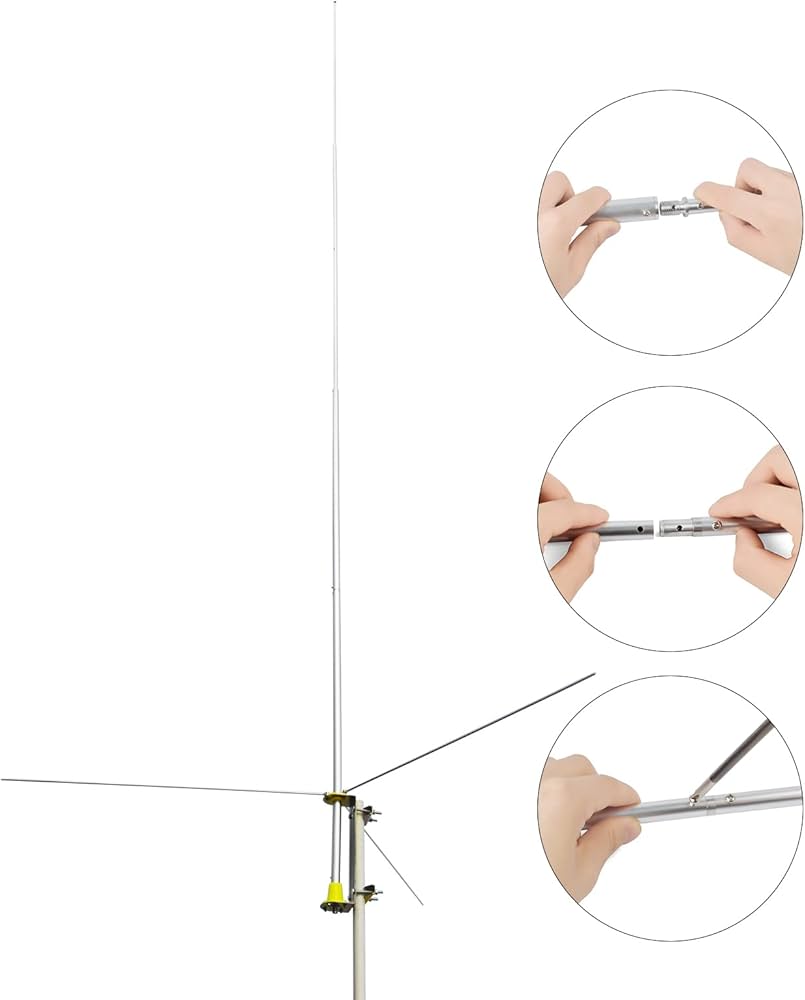 Amazon | YNIBST 26-28MHz 高利得 基地局用アンテナ グランドプレーン