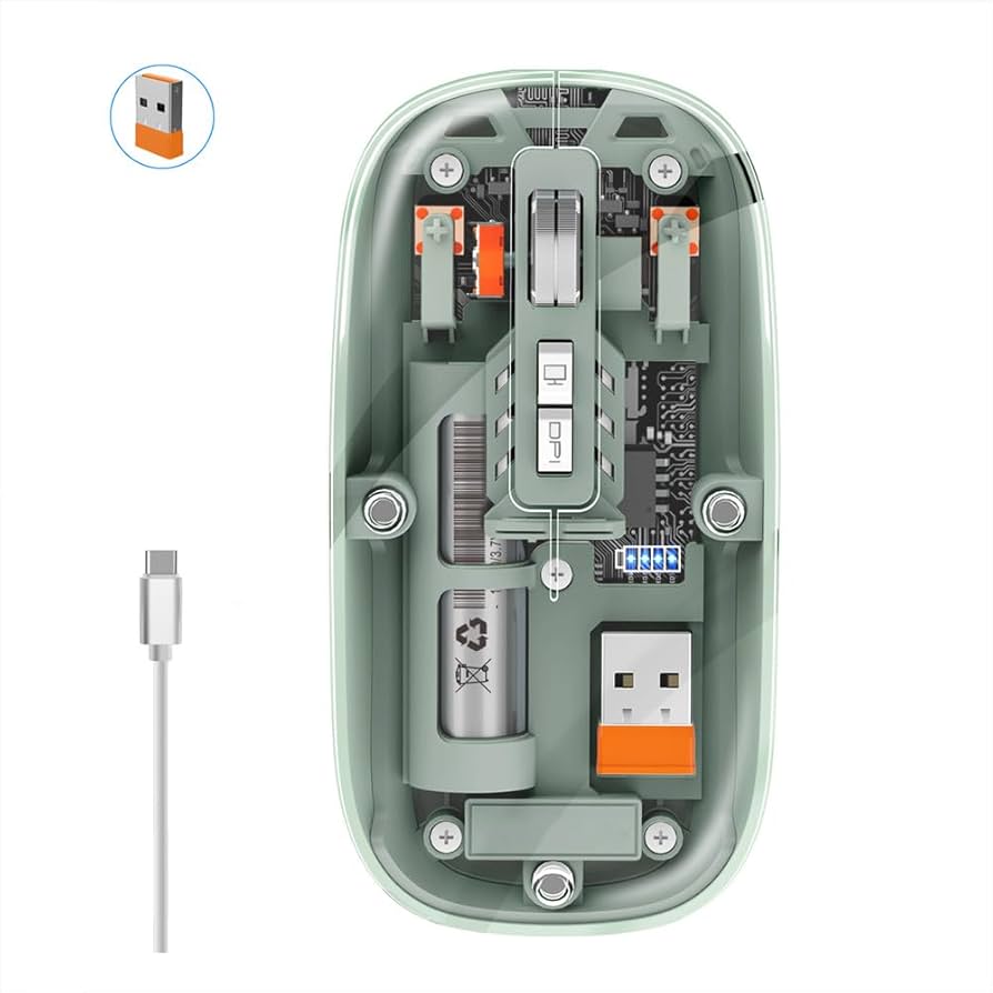 Amazon | クリアゲーミングマウス 2.4G Bluetooth対応ワイヤレスマウス