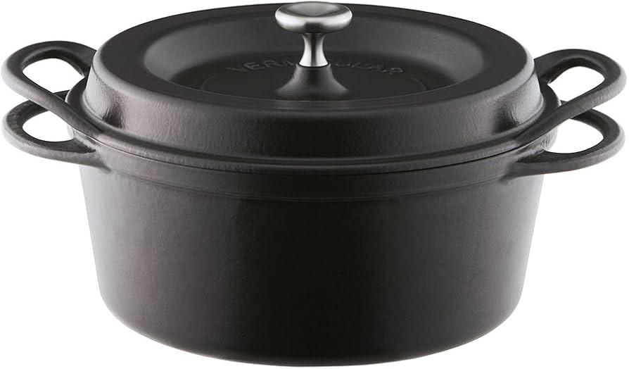Amazon｜バーミキュラ 鋳物ホーロー鍋 22cm マットブラック 無水調理