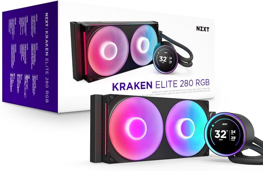 Amazon.co.jp: NZXT Kraken Elite 280 RGB v2 Black Simple Water